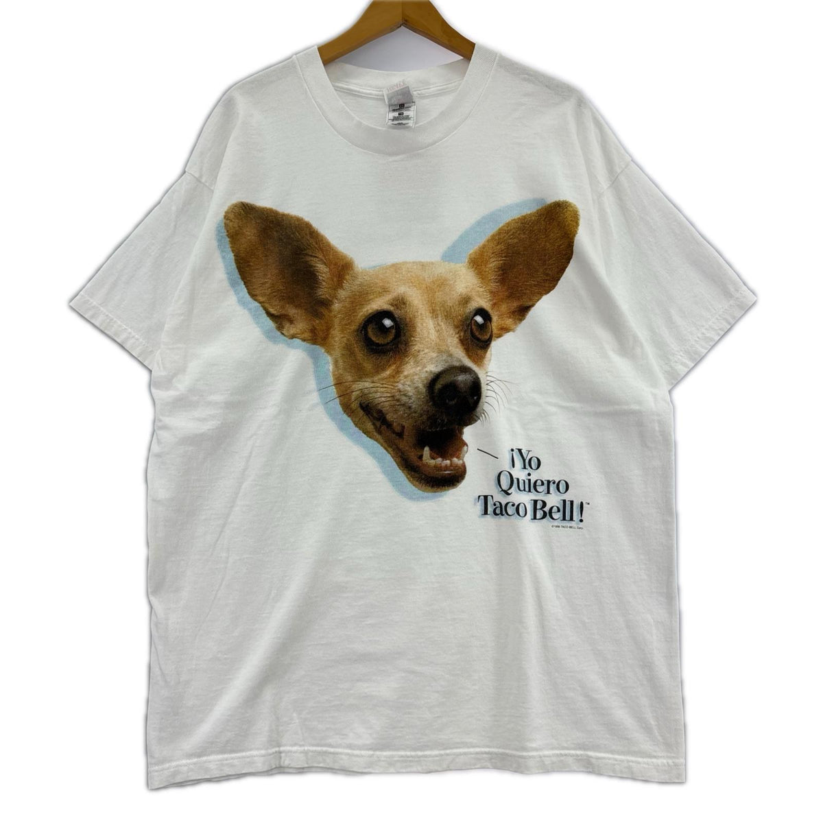 半袖Tシャツ 90S Taco Bell チワワグラフィック 白 (XL) ホワイト