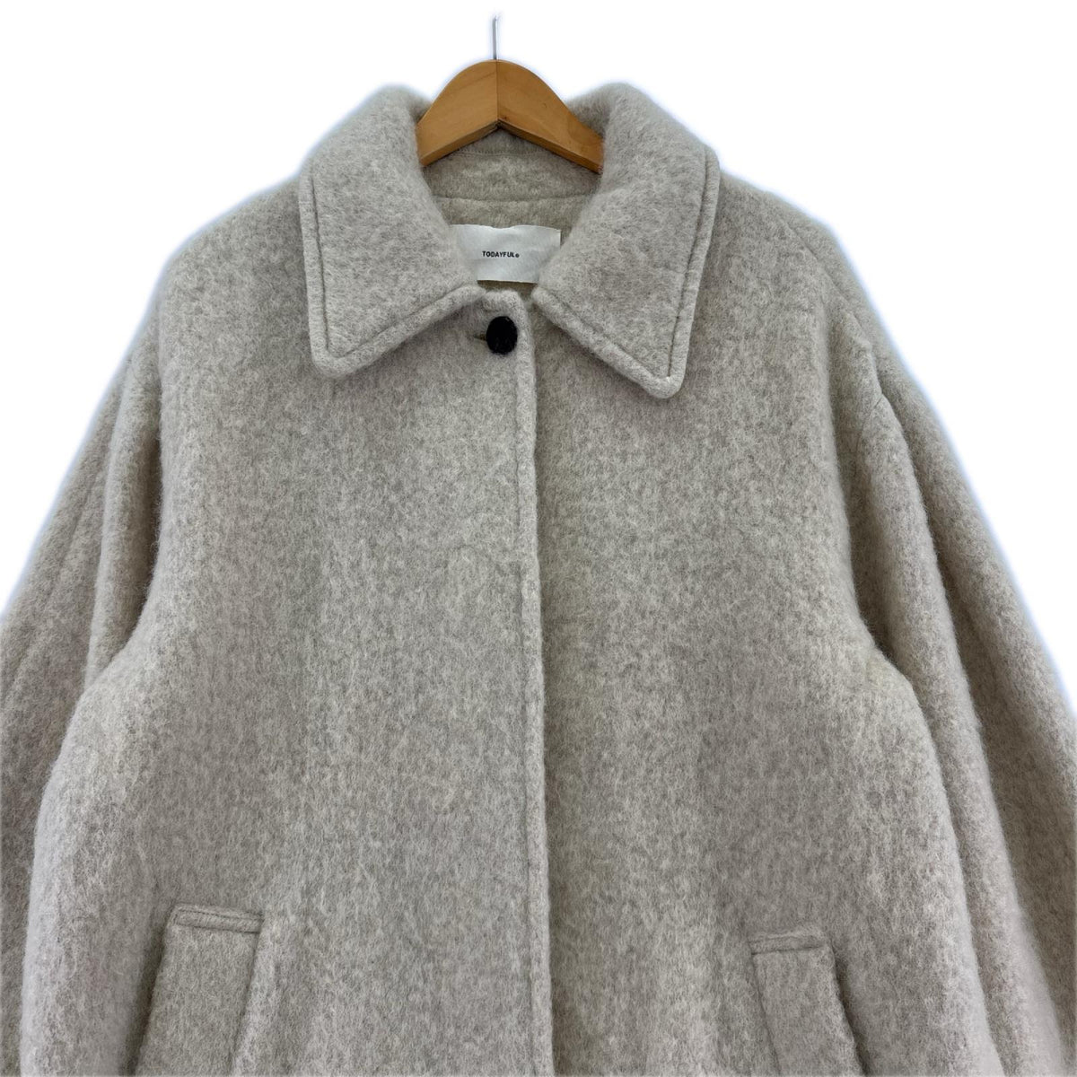 ジャケット シャギ―オーバーコート 36 ベージュ