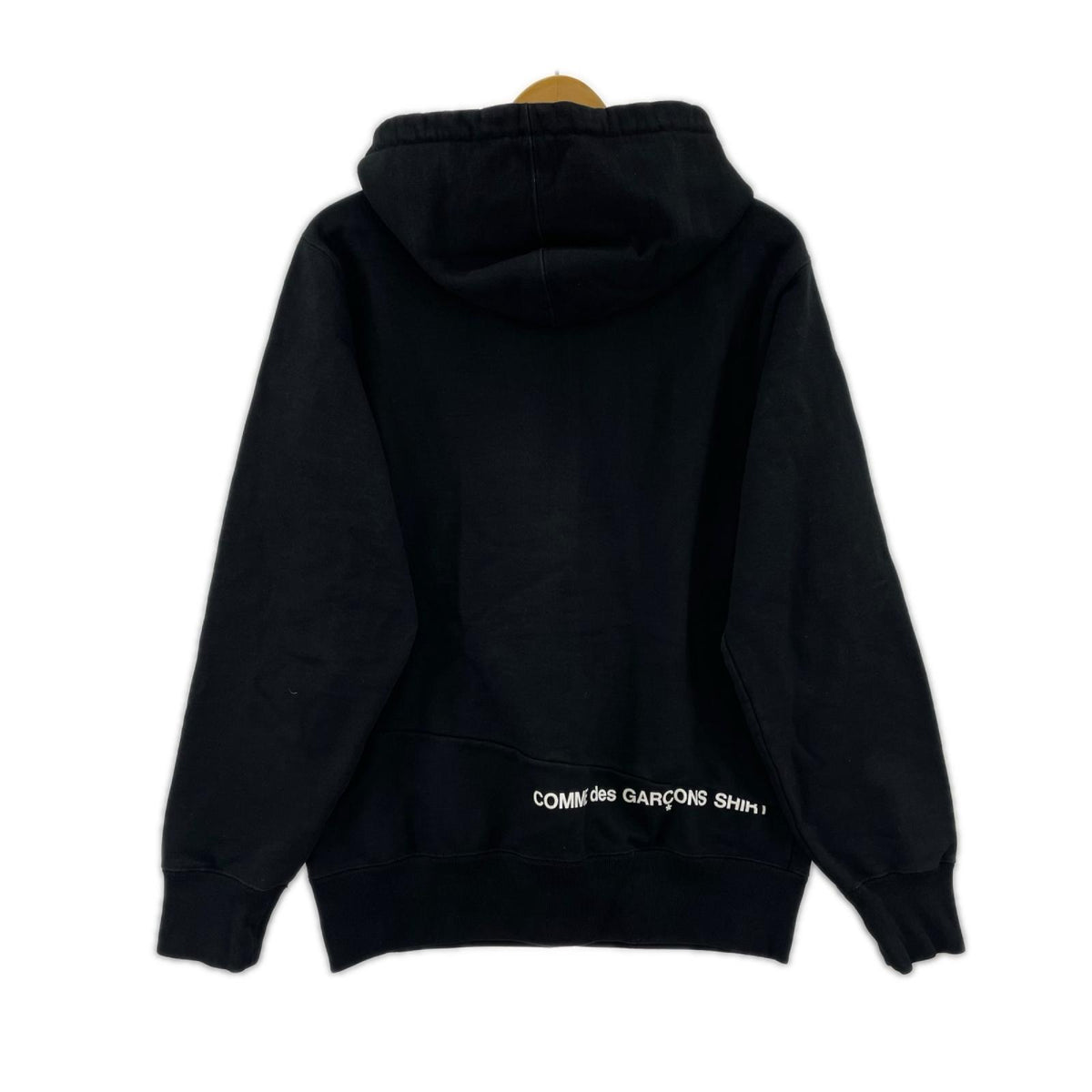 パーカー ×comme des garcons shirts スプリットロゴ S S ブラック