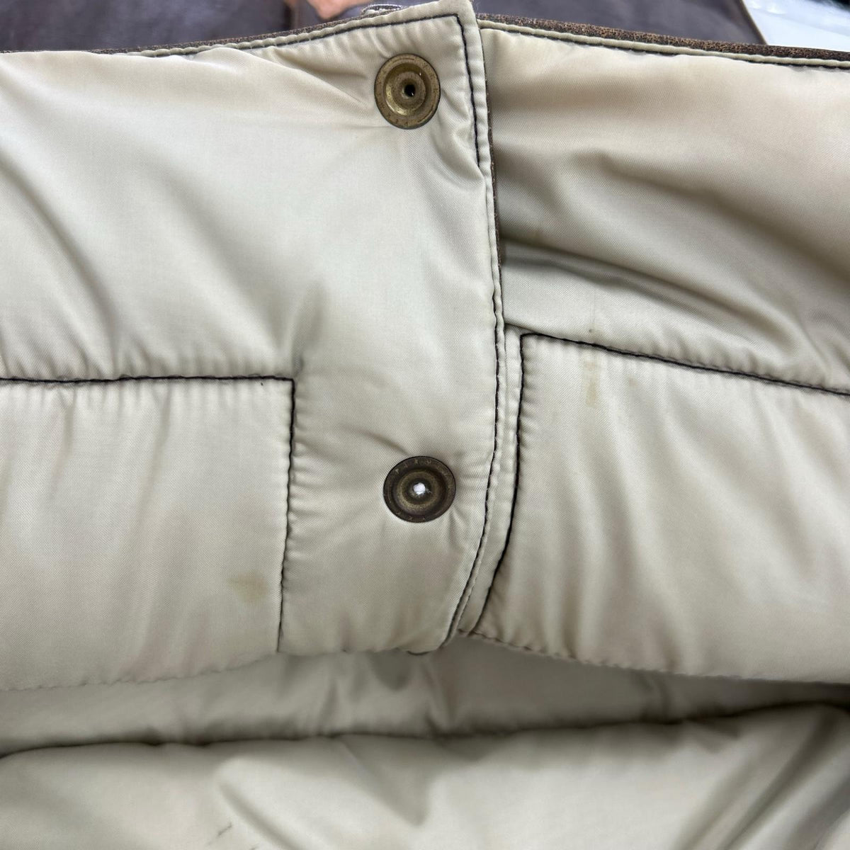 ダウンベスト WAREHOUSE LEATHER YOKE T/C DOWN VEST M BRW M ブラウン