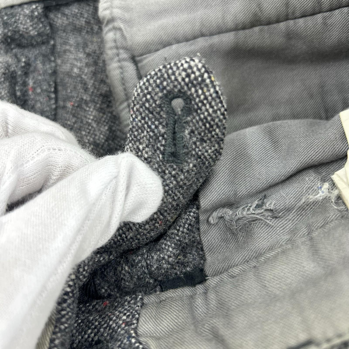 パンツ HOMME HN-P047 04AW ウールナイロン スラックス グレー(S) S グレー