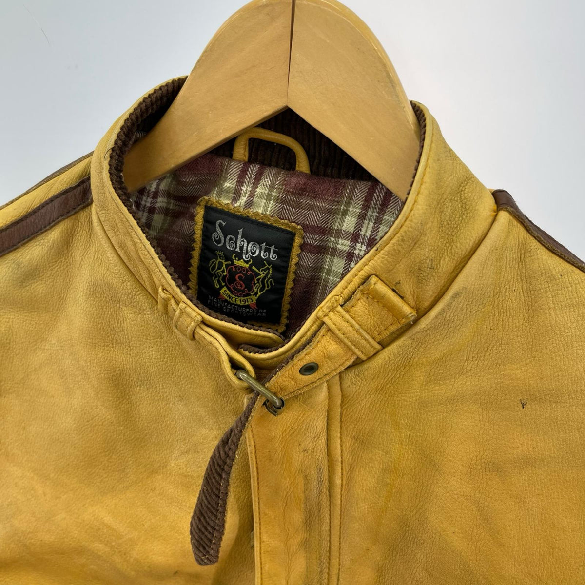 レザージャケット クラシックレーサー 袖ライン レザージャケット(L) キャメル系 L