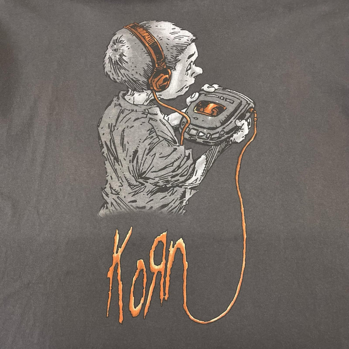 半袖Tシャツ 90s KORN Follow the LEADER バンドTシャツ giant by TULTEX L グレー