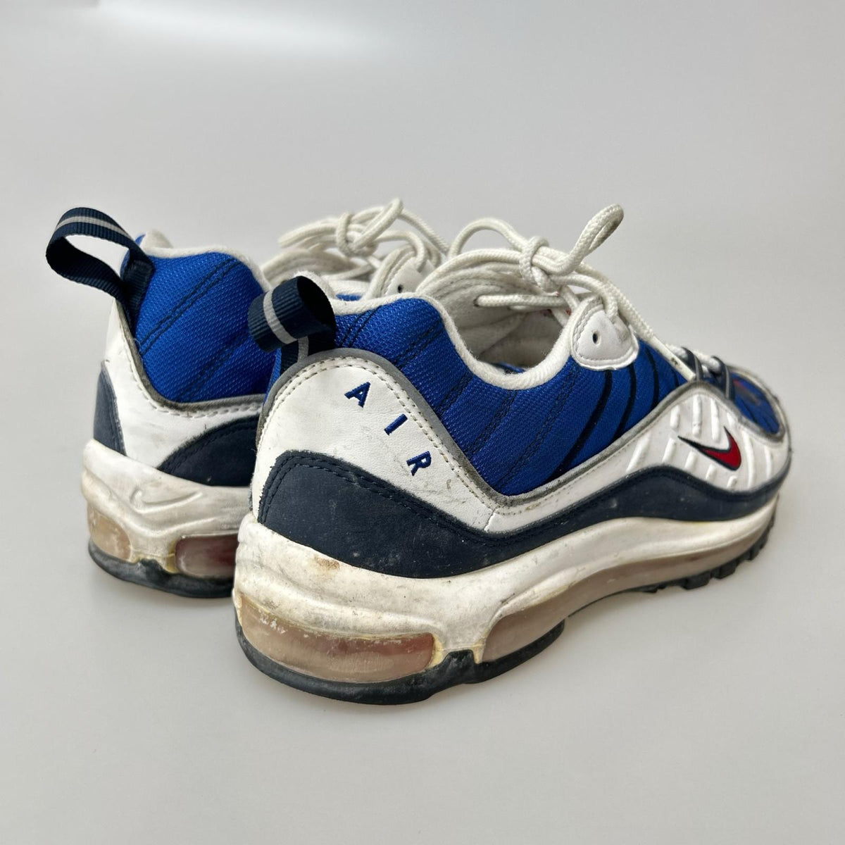 スニーカー AIR MAX 98 白青赤 28.0 28cm (US10 UK9 1/2 EU46)