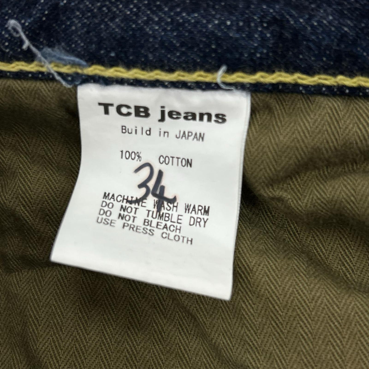 パンツ TCB JEANS 大戦モデル デニムパンツ 34 ネイビー