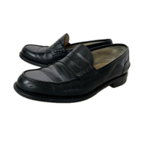 シューズ MANOLO コインローファー 黒 (26.5cm) ブラック