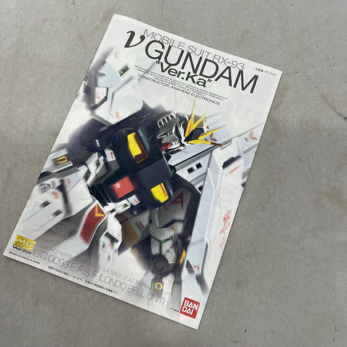 MG RX-93 νガンダム Ver.Ka 機動戦士ガンダム 逆襲のシャア バンダイスピリッツ ガンプラ