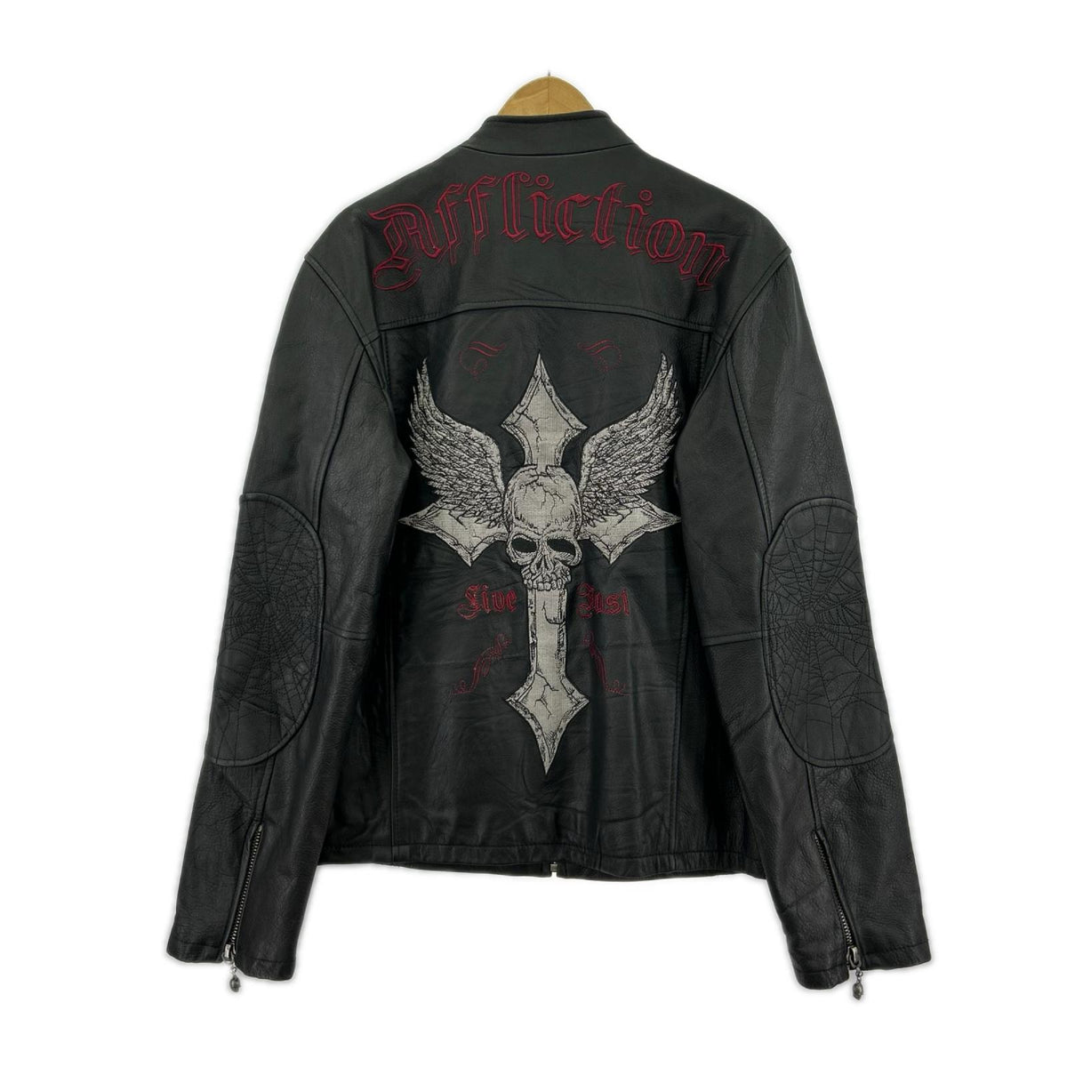 レザージャケット affliction black premium XL ブラック
