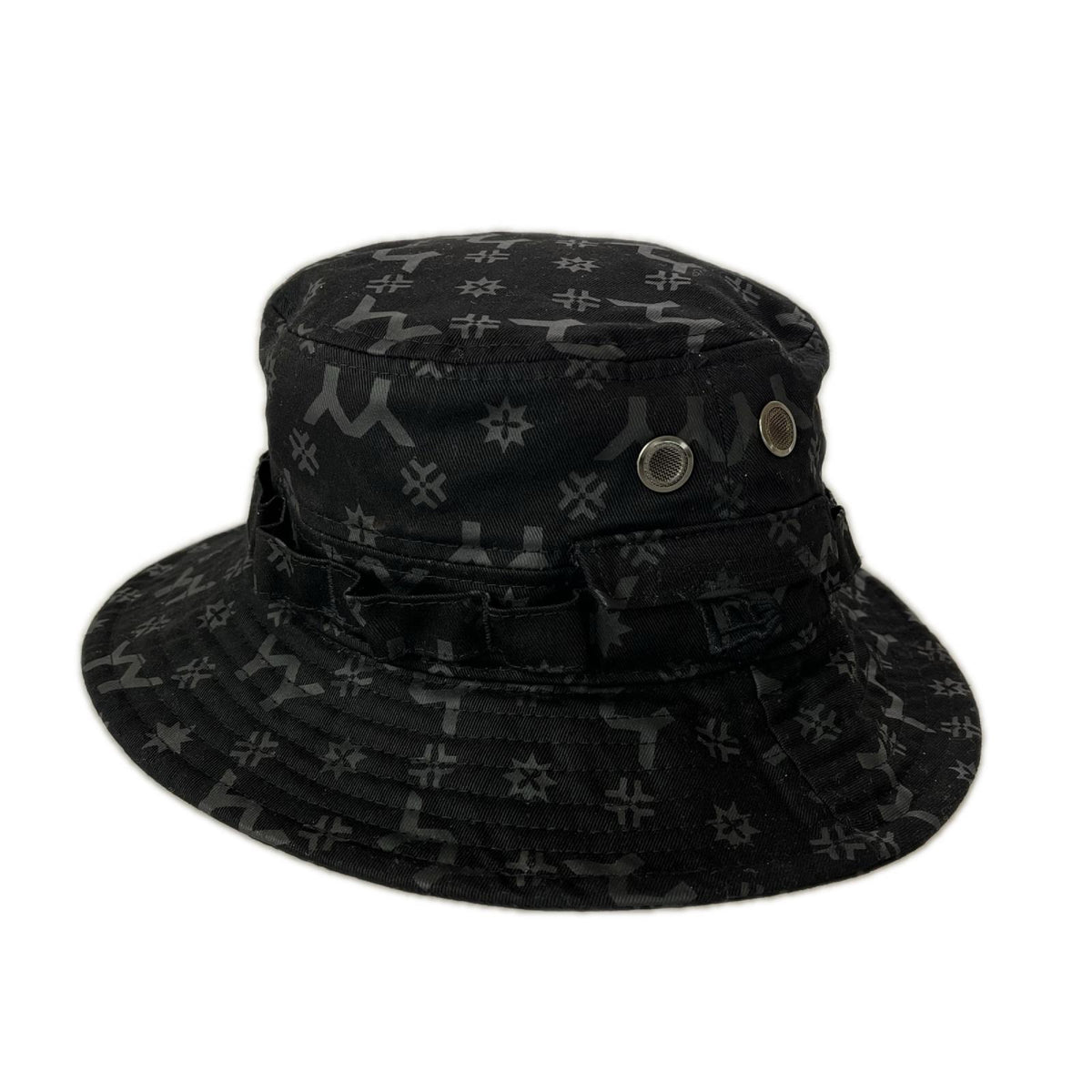 ハット × Yohji Yamamoto 総柄 黒 (M/L) ブラック