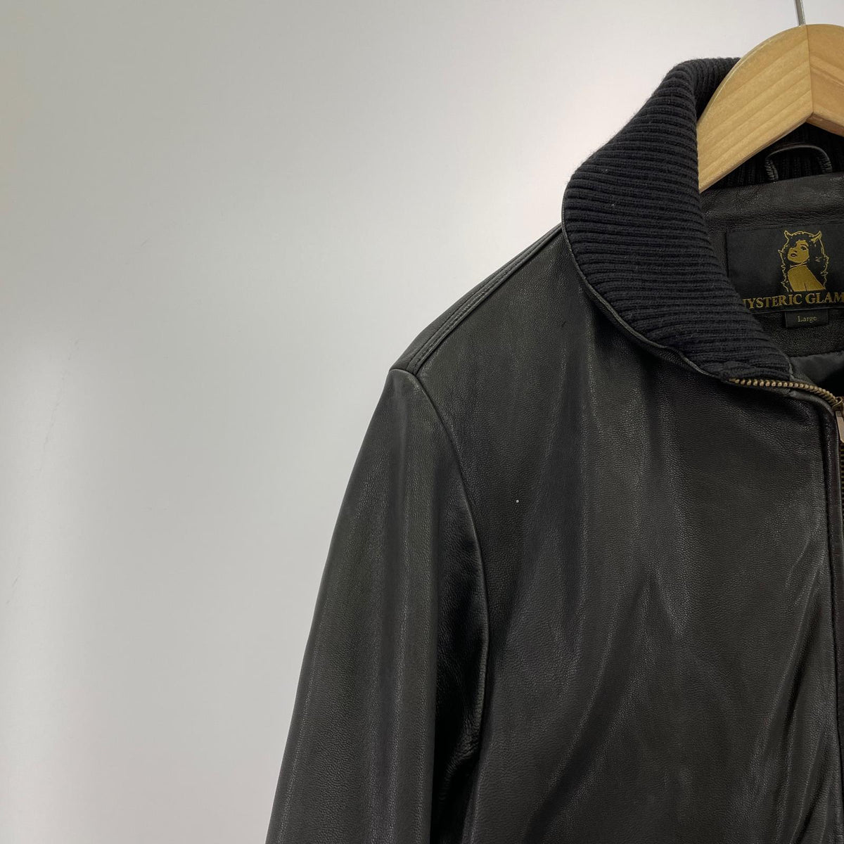 レザージャケット 12AW 山羊革 レザージャケット/L L ブラック