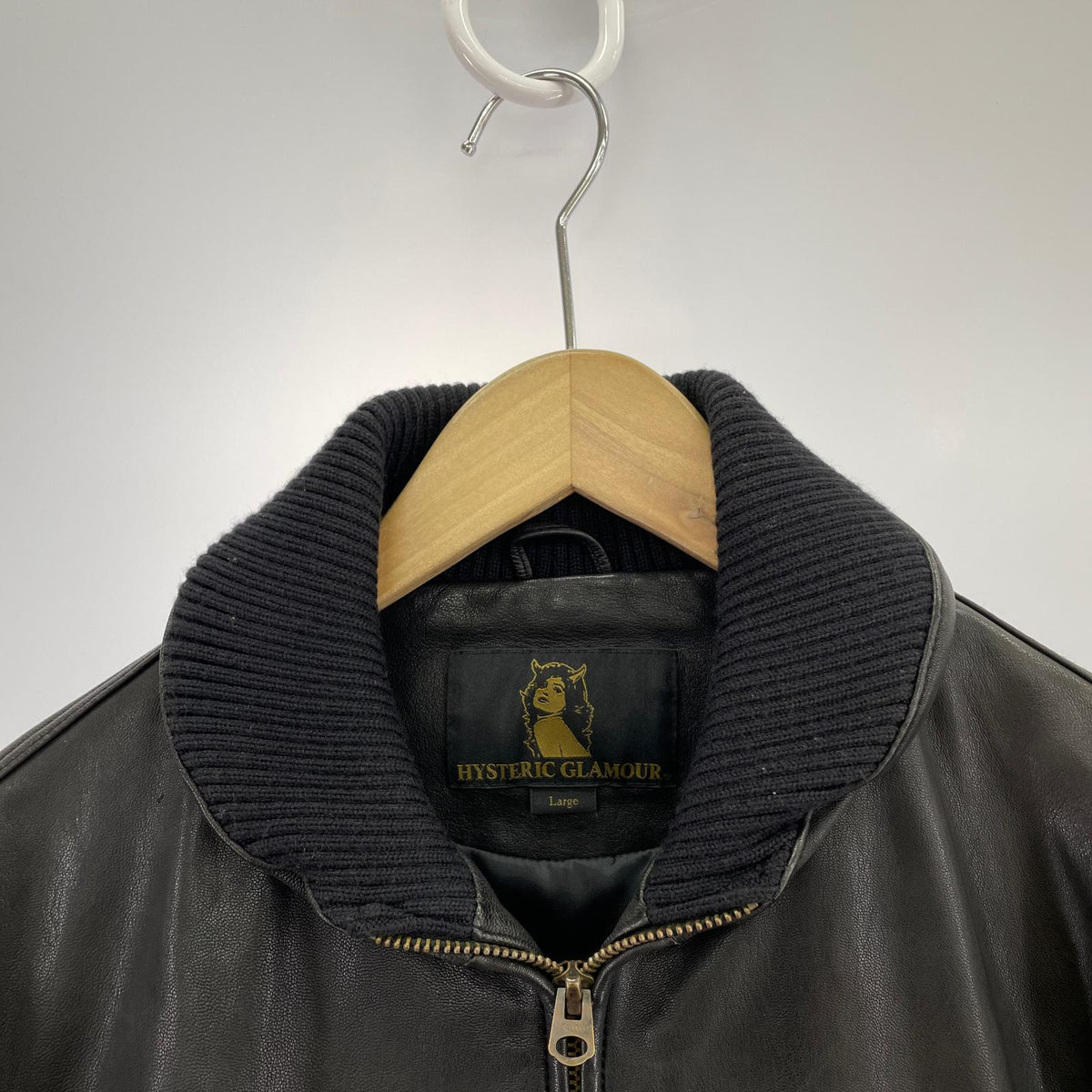 レザージャケット 12AW 山羊革 レザージャケット/L L ブラック
