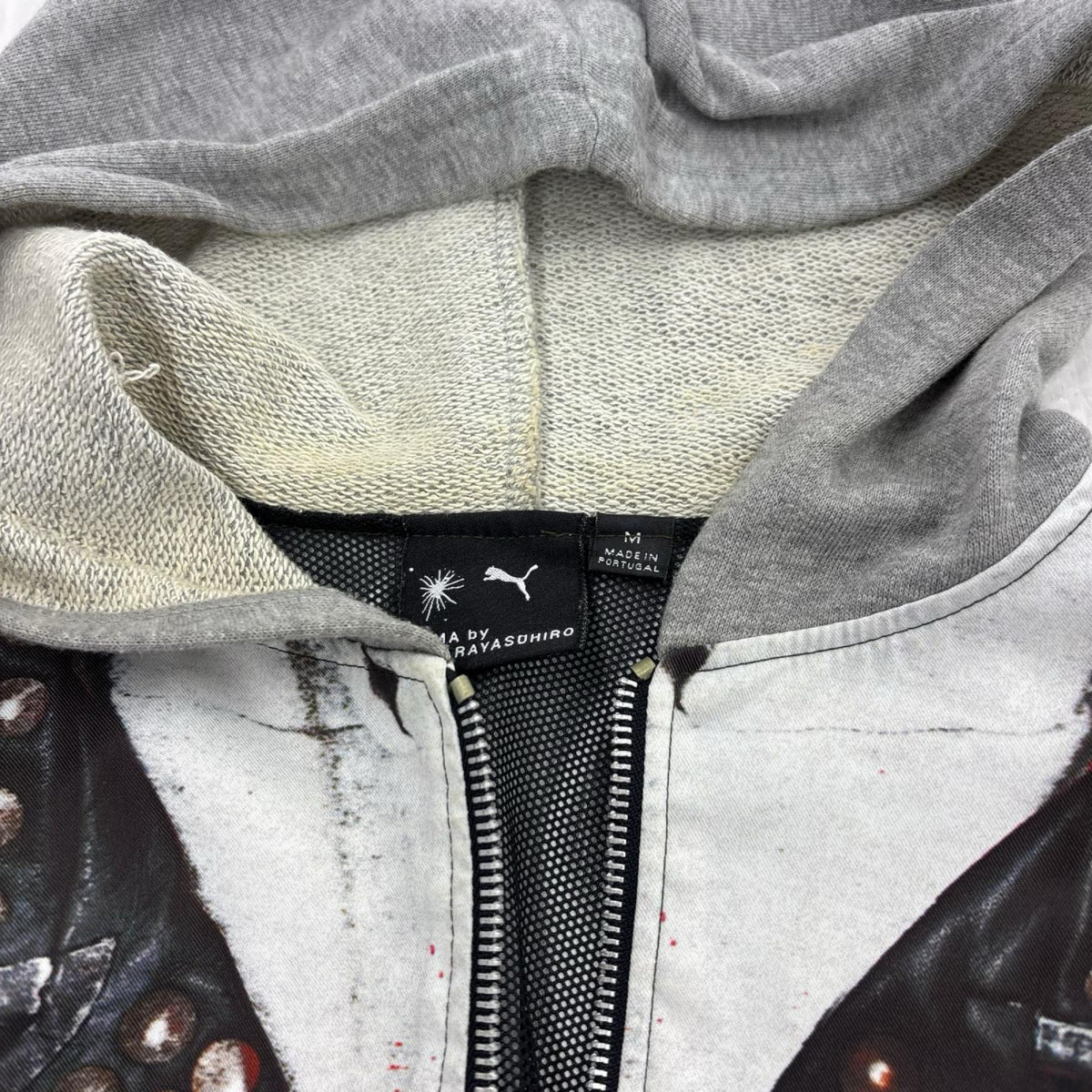 ジャケット 転写 ライダース ジャケット (M) 黒グレー M
