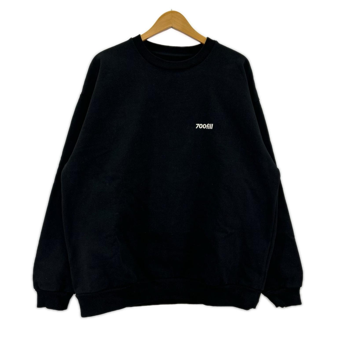 スウェット 700fill Embroidered Small Payment Crew ブラック