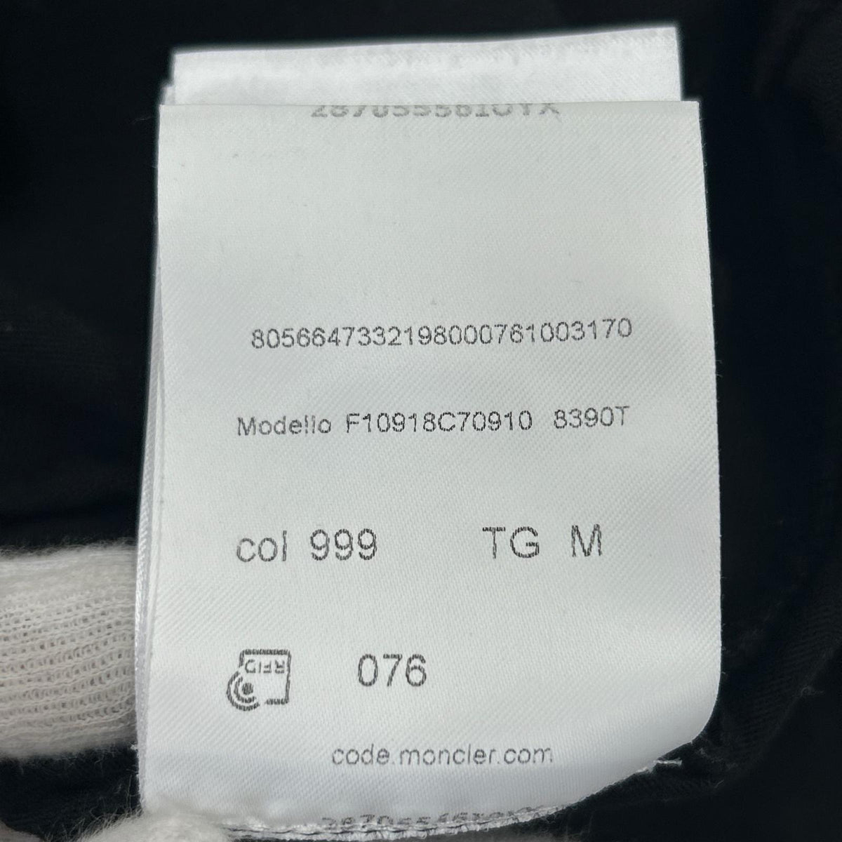 半袖Tシャツ F10918C70910 8390T M ブラック