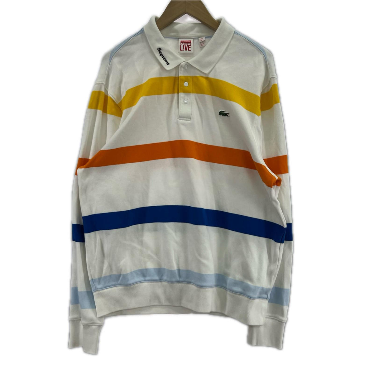 ポロシャツ lacoste ボーダー L マルチカラー