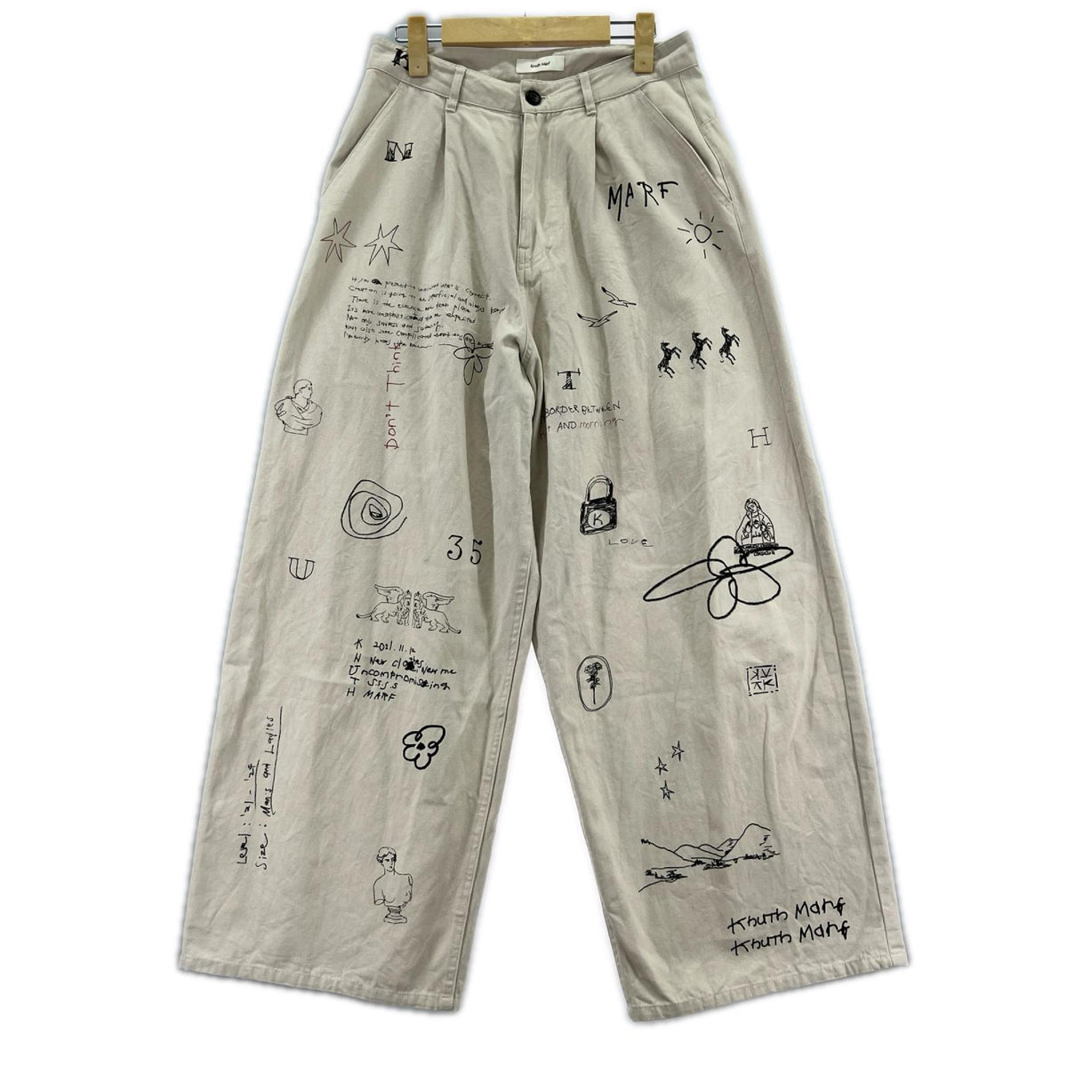 パンツ Knuth Marf high waist tattoo pants M ベージュ