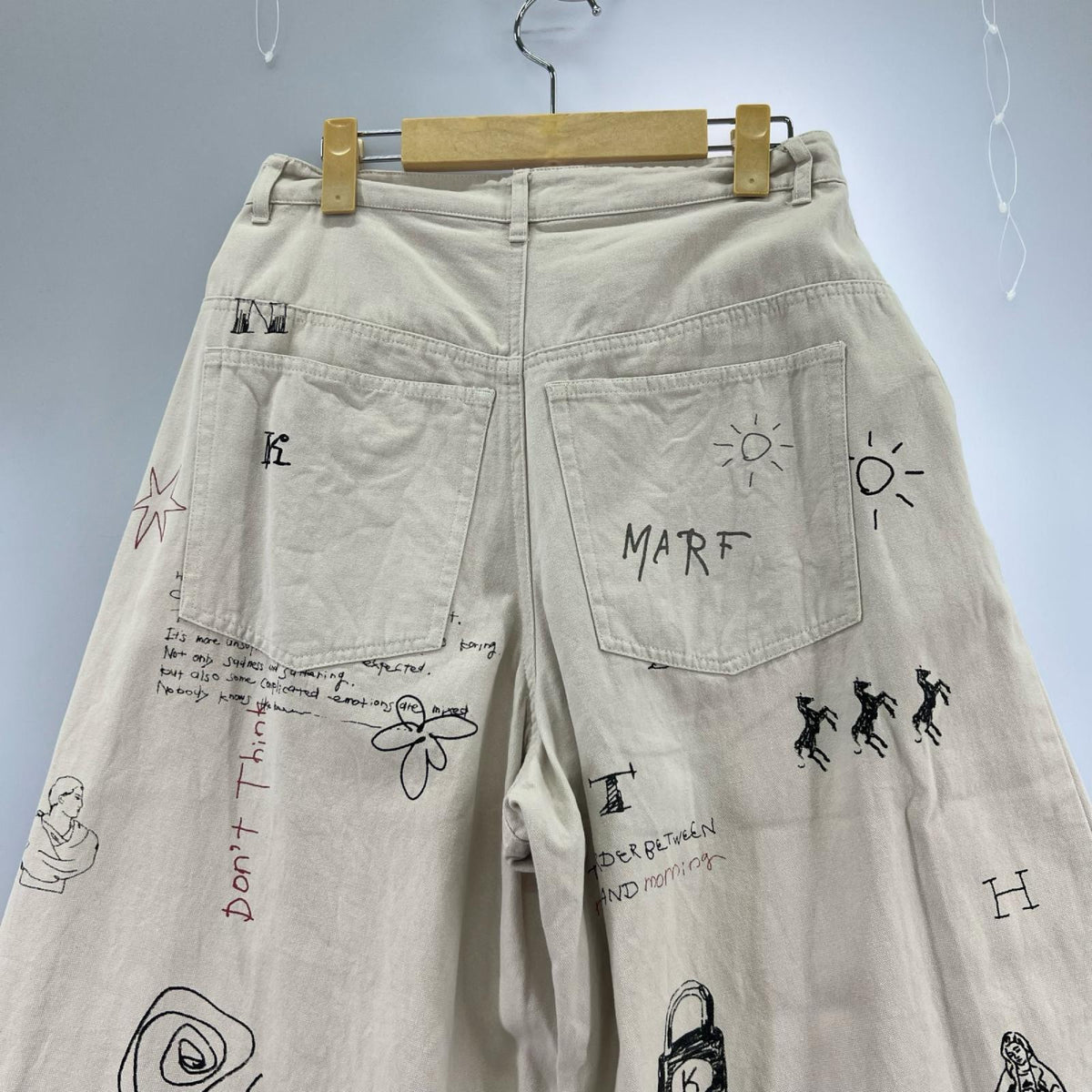 パンツ Knuth Marf high waist tattoo pants M ベージュ