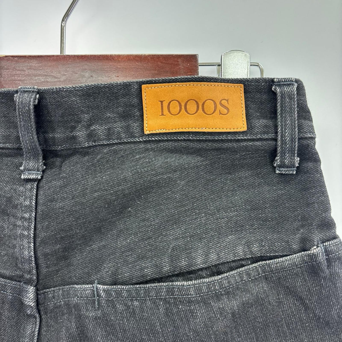 デニムパンツ IOOOS ブラックデニムパンツ S ブラック