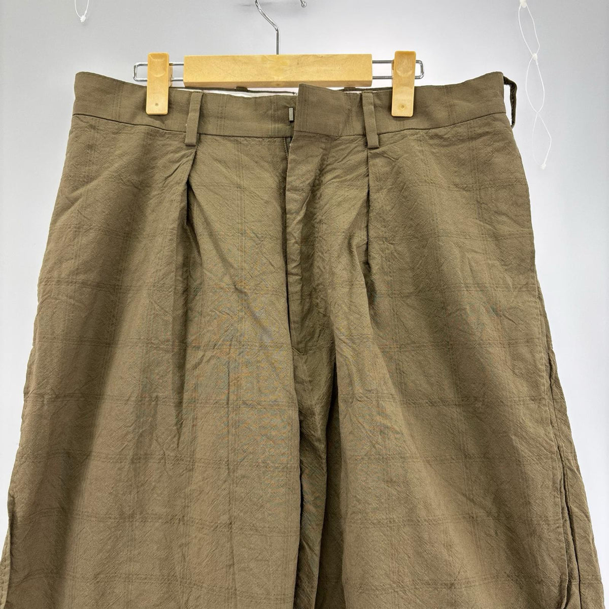 パンツ 26SS/W.SCHENKER/フライングV チェックトラウザー/M M