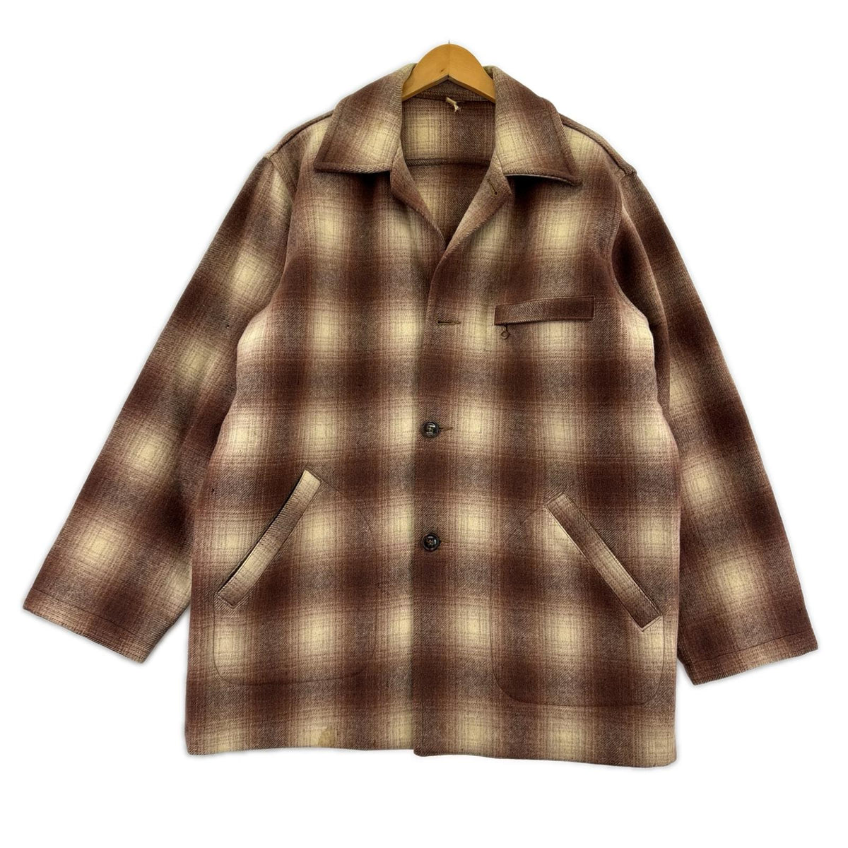 ジャケット 50s~ Merrill Woolens オンブレチェック ブラウン