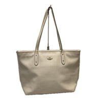 COACH クロスグレインレザー シティ ジップ トートバッグ