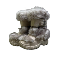 ブーツ YELLO MOJU SHORT BOOTS ファーブーツ