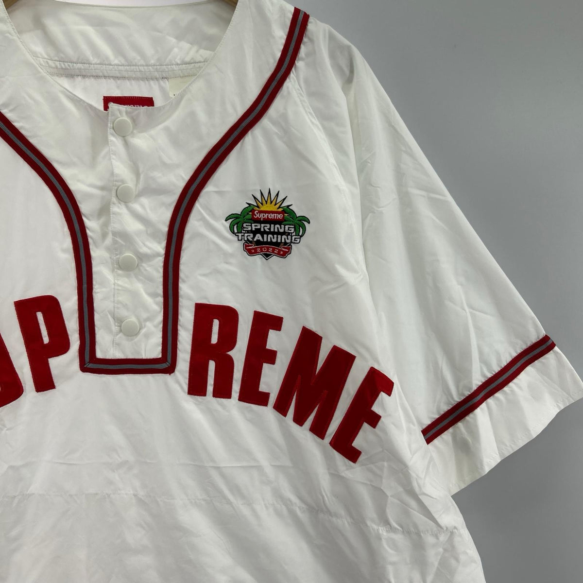 半袖シャツ Snap-Off Sleeve Baseball Top/XL/WHT ホワイト