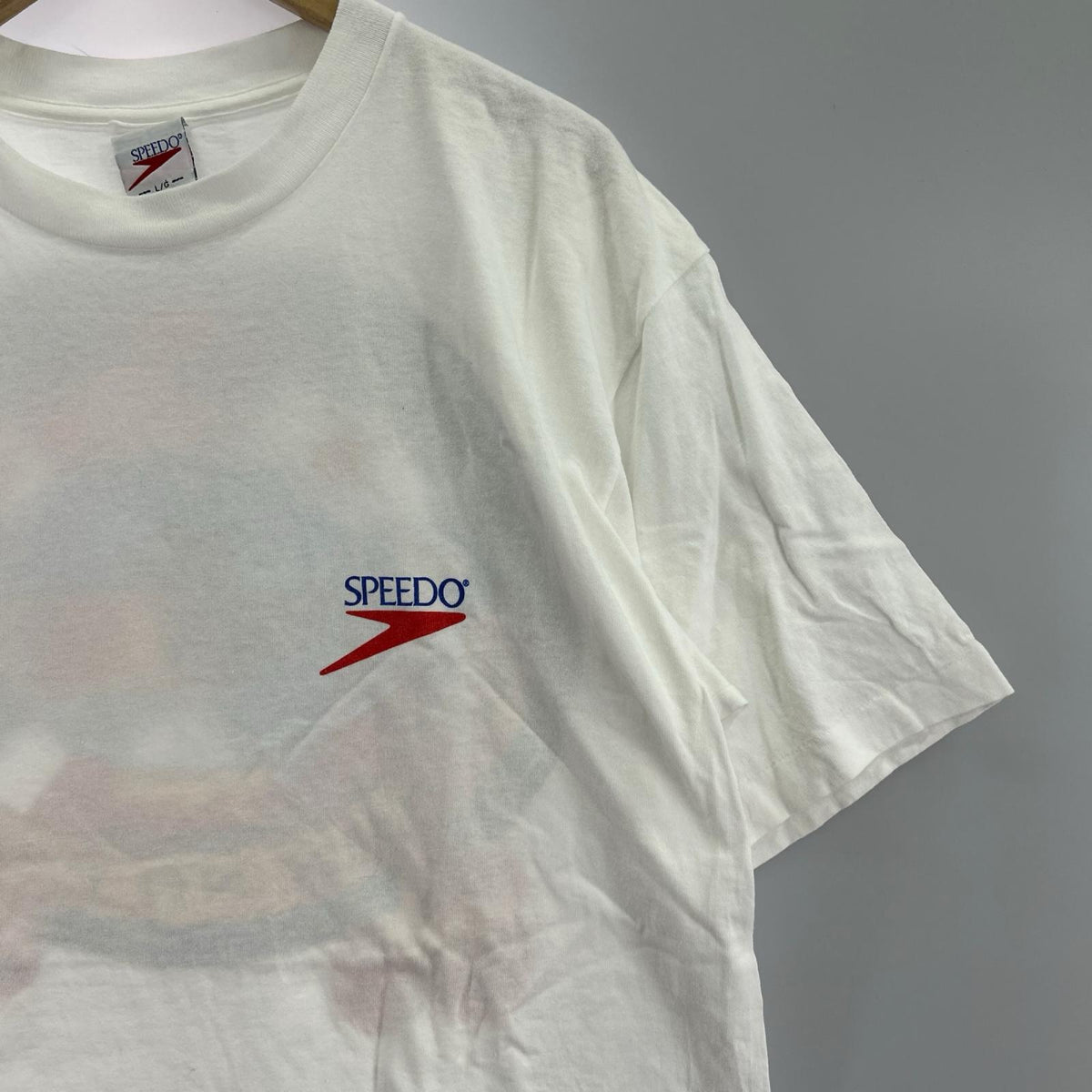 半袖Tシャツ 90s USA製 SPEEDO S/STee/白/L L ホワイト
