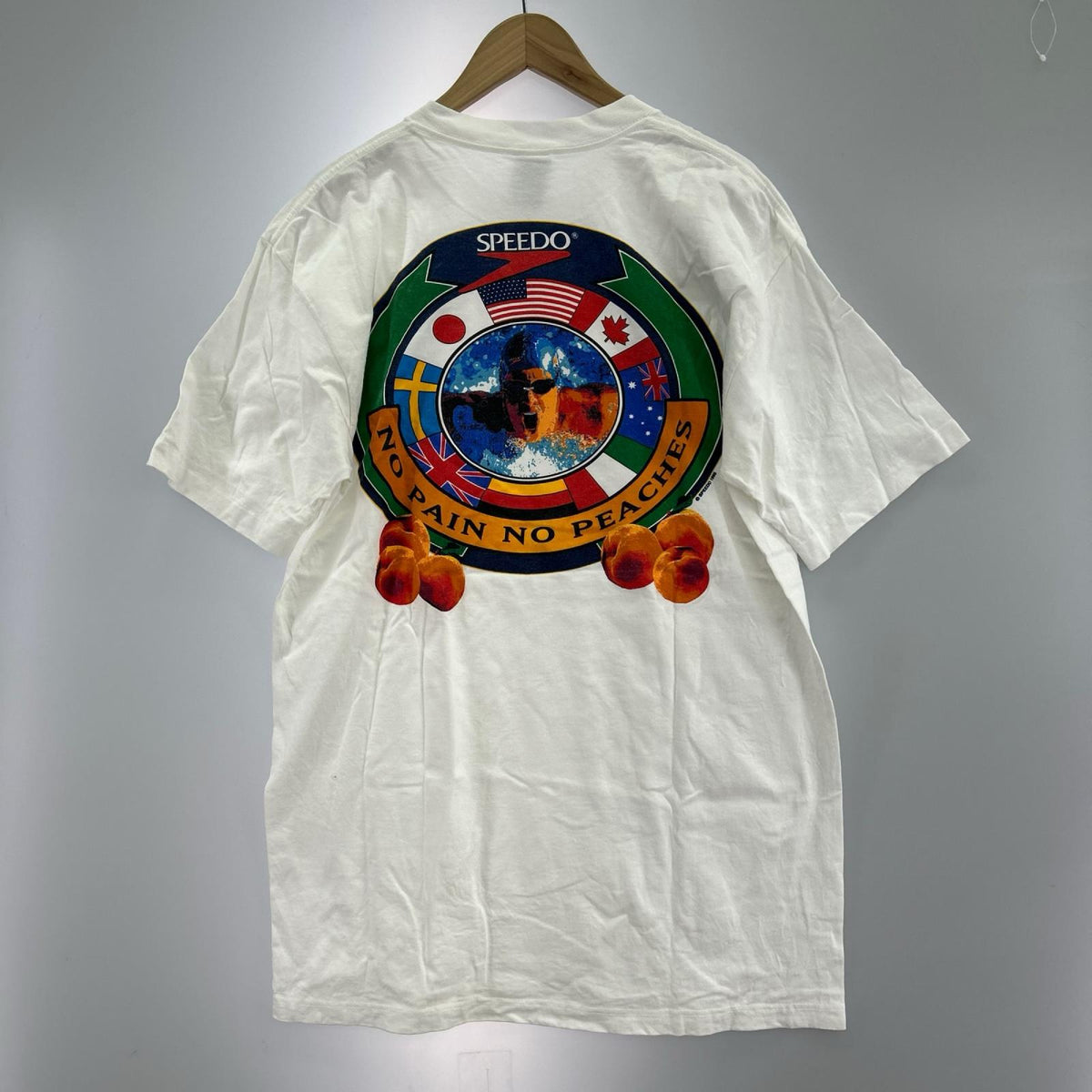 半袖Tシャツ 90s USA製 SPEEDO S/STee/白/L L ホワイト