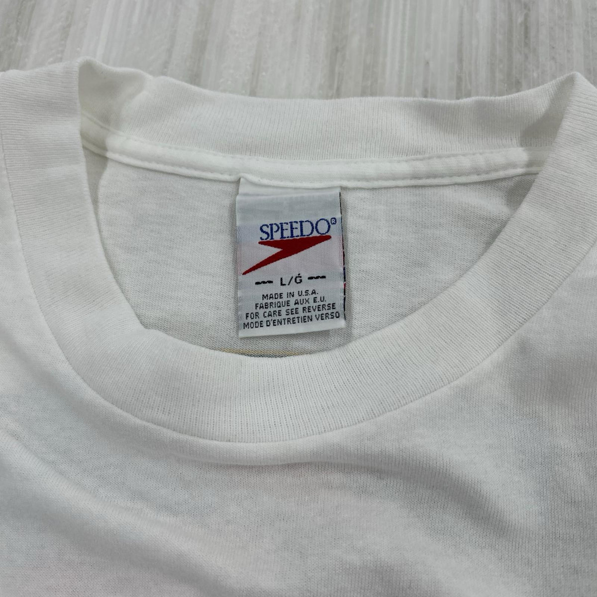 半袖Tシャツ 90s USA製 SPEEDO S/STee/白/L L ホワイト