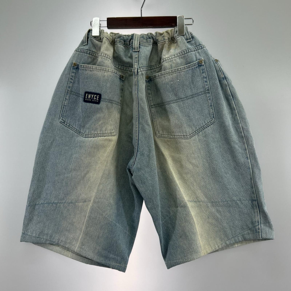 デニムパンツ ENYCE ゴム デニムショーツ 42 ブルー