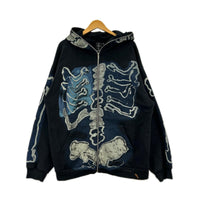 パーカー × Fragment Skeleton Graffiti Zip Hoodie ブラック