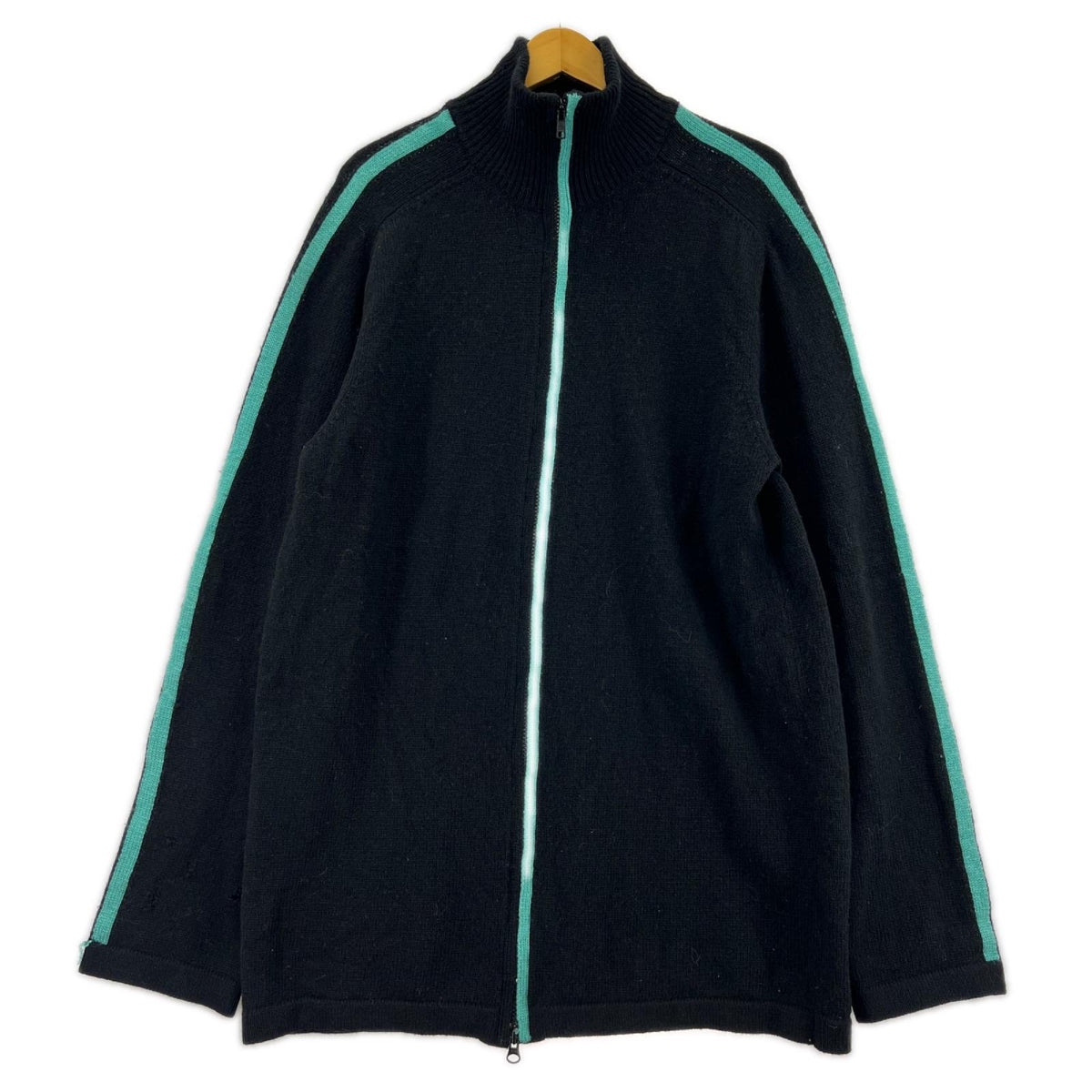 ニット Yohji Yamamoto POUR HOMME ジップアップハイネックニット 4 ブラック