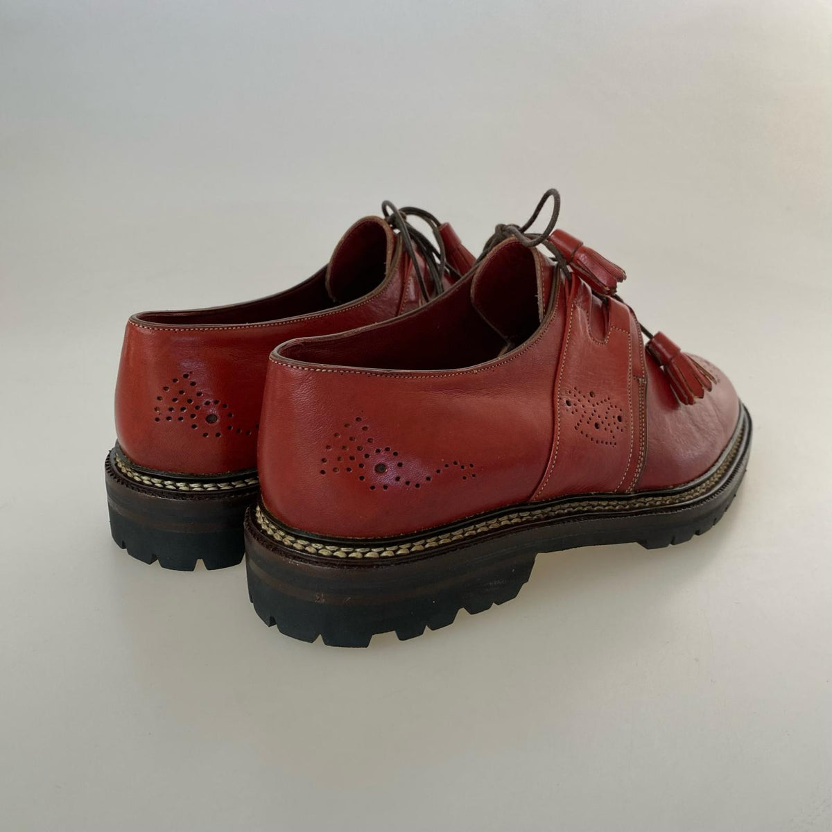 シューズ DUCAL ANGIOLO MANETTI チップ レザーシューズ ブラウン
