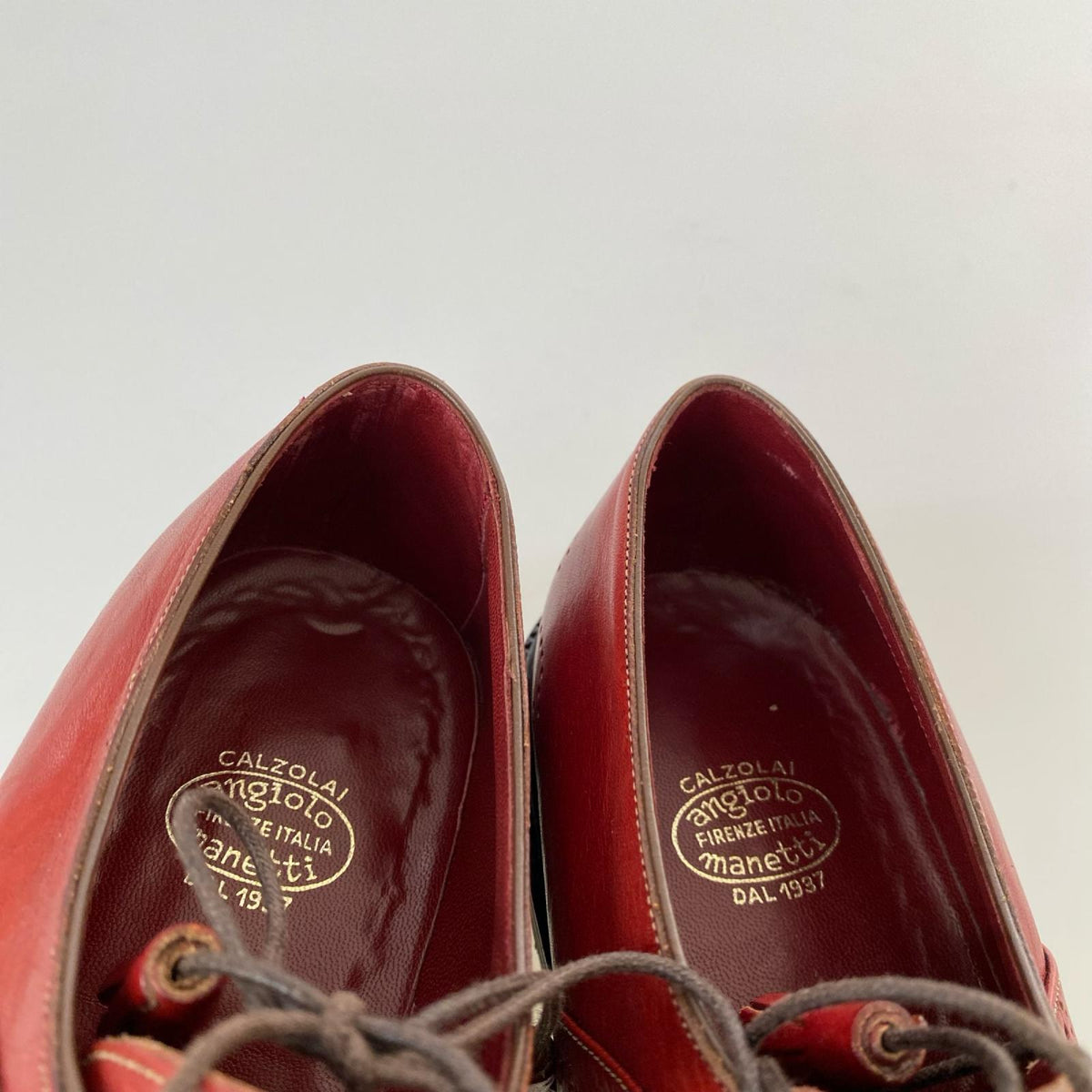 シューズ DUCAL ANGIOLO MANETTI チップ レザーシューズ ブラウン