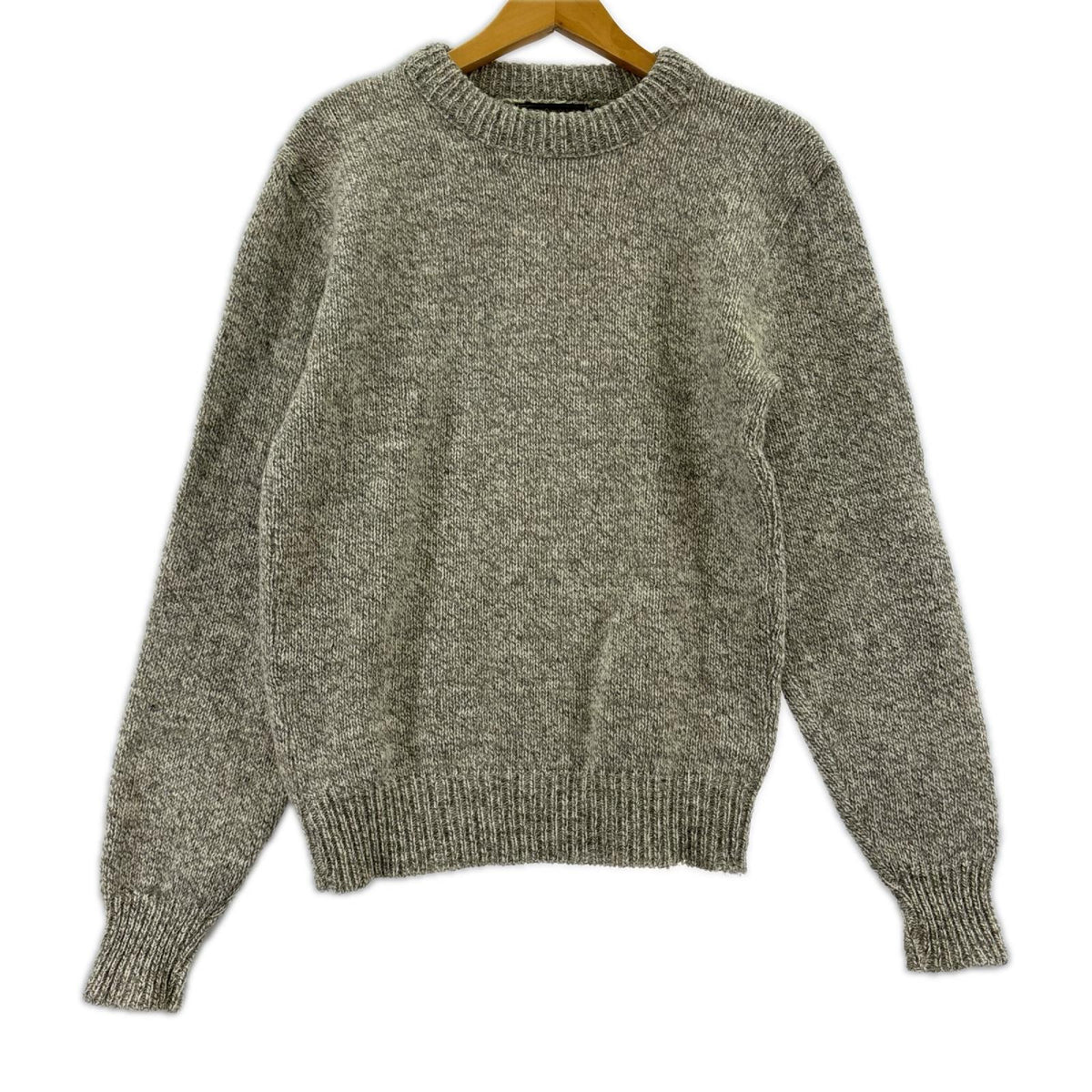 ニット 80-90s 黒タグ ウール混セーター USA製 GRY (S) S ベージュ