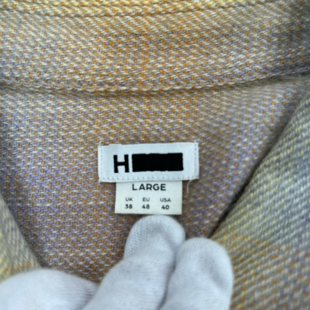 長袖シャツ H BEAUTY&YOUTH CASHMERE COTTON CHECK WIDE SHIRT L マルチカラー