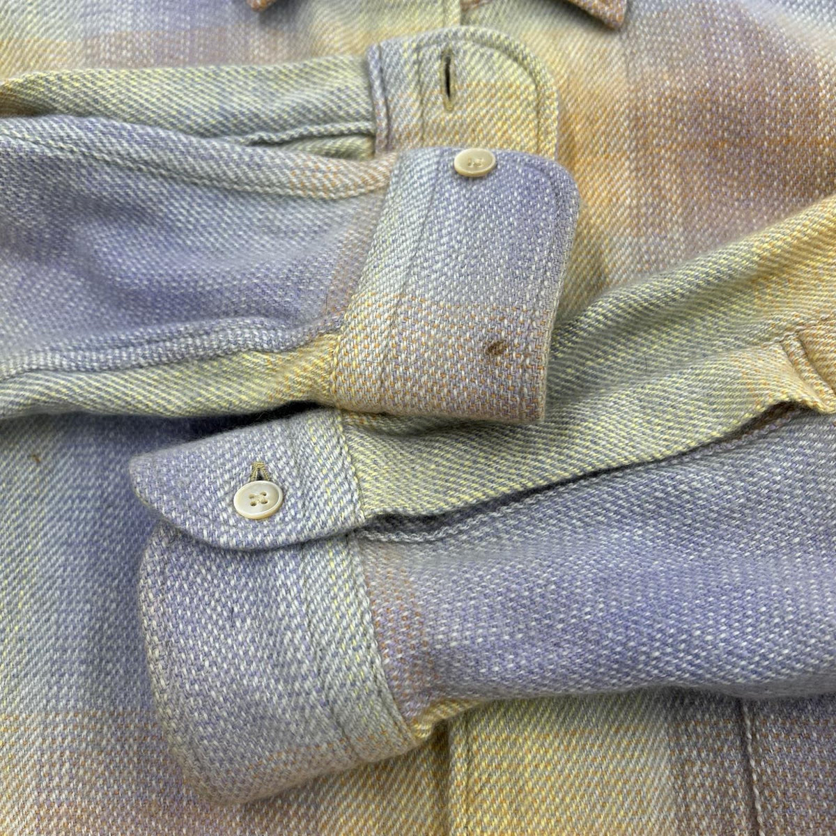 長袖シャツ H BEAUTY&YOUTH CASHMERE COTTON CHECK WIDE SHIRT L マルチカラー