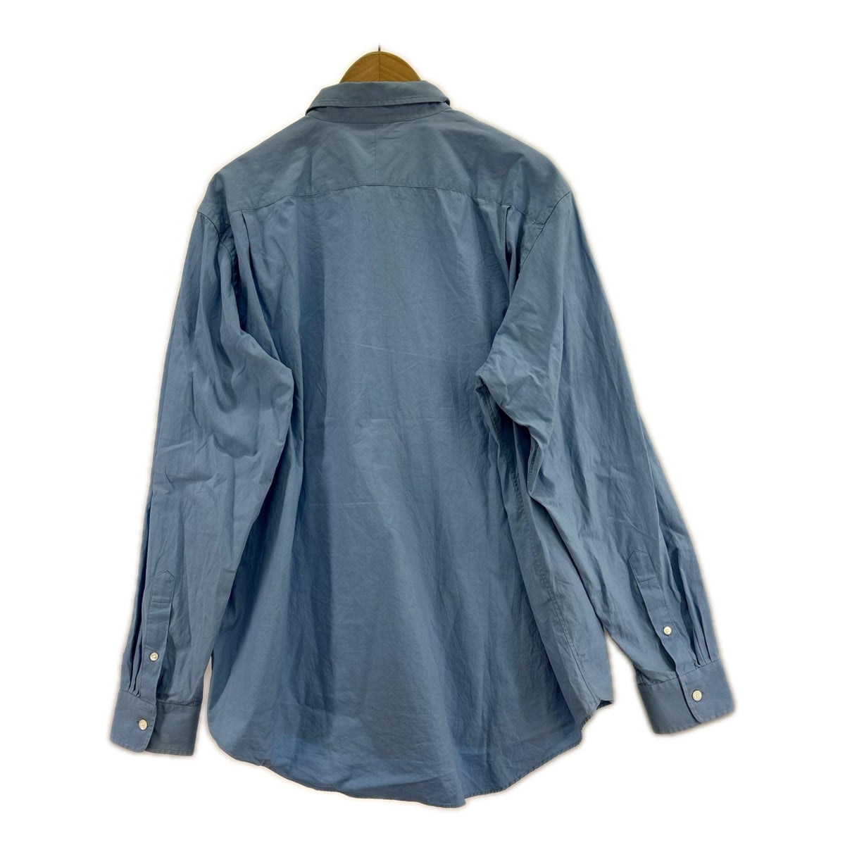 長袖シャツ AURALEE WASHED FINX TWILL SHIRT ブルー