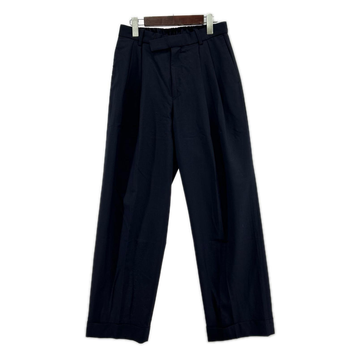 パンツ markaware DOUBLE PLEATED CLASSIC WIDE TROUSERS 2 ネイビー