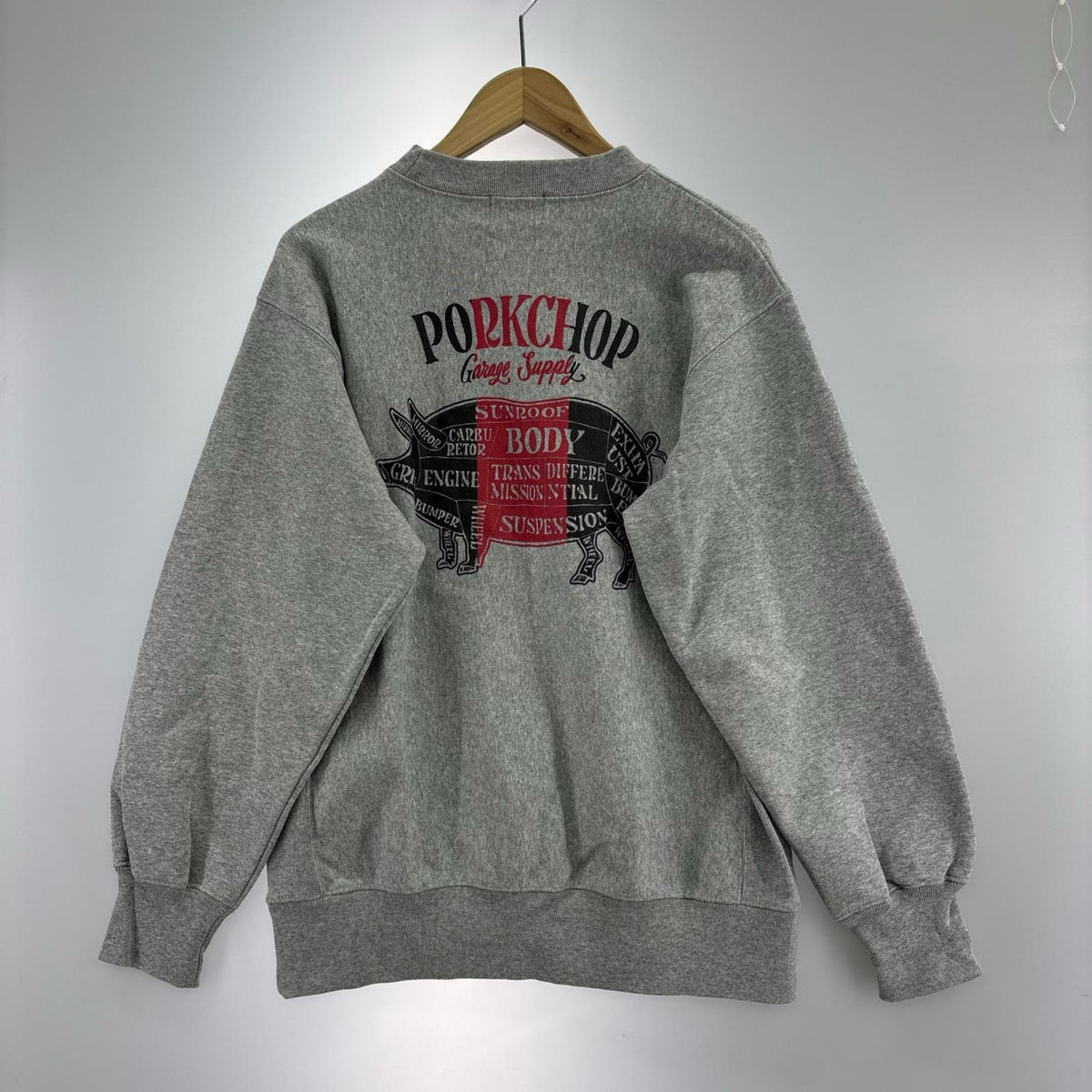 スウェット PORKCHOP/P.C.G.Sプリント/サイズL L グレー