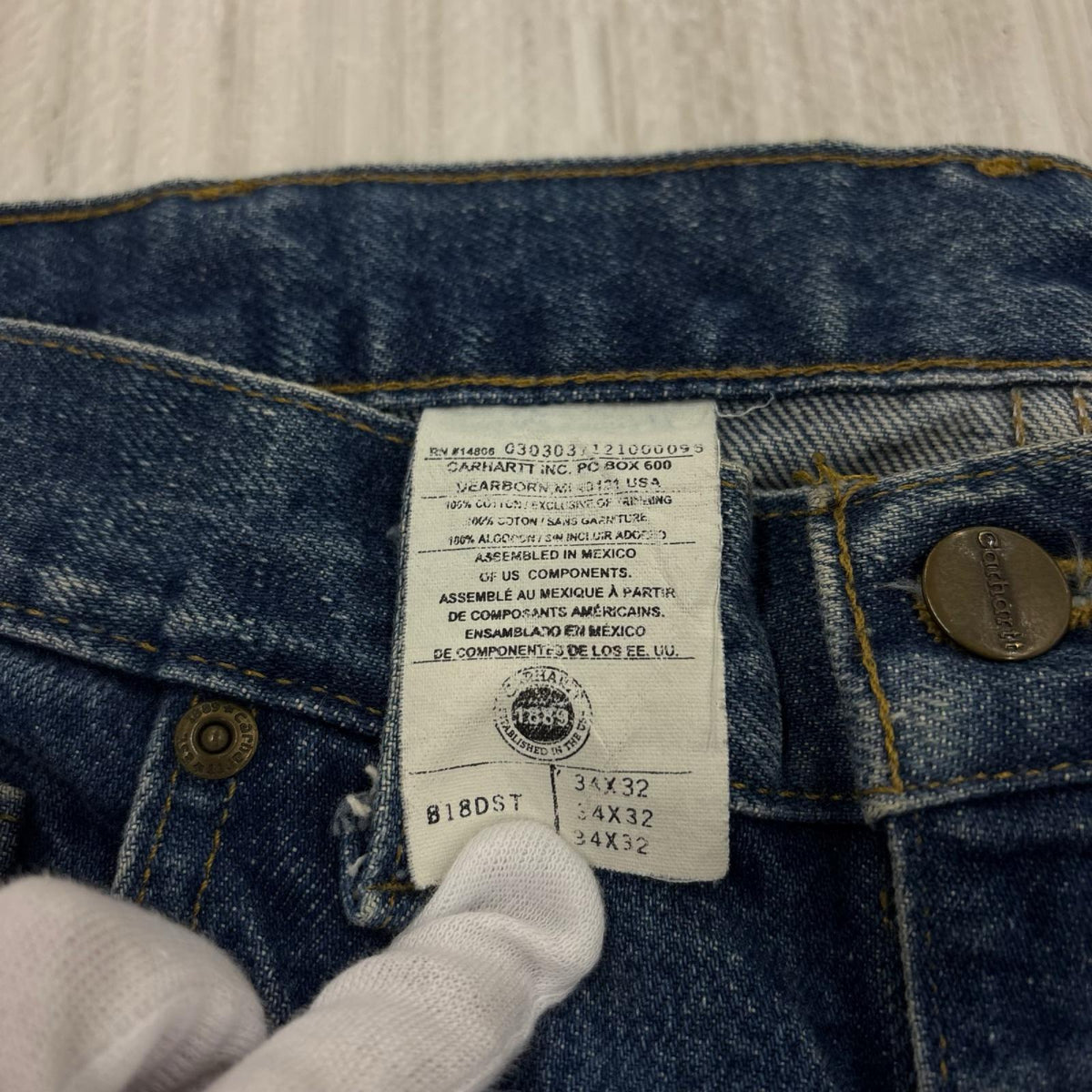 デニムパンツ Carhartt デニム・ジーンズ ブルー