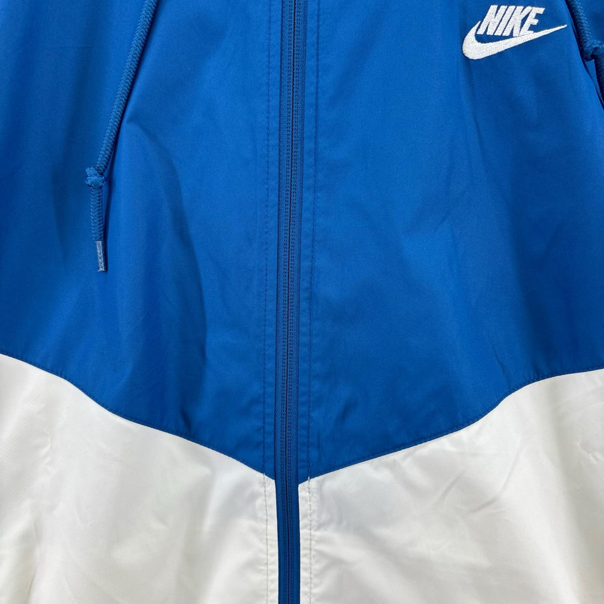 ジャケット ウィンドランナー ラインドジャケット 青白 (XL)