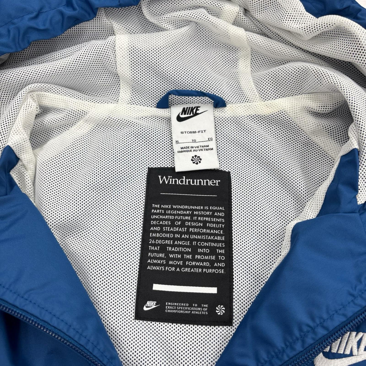 ジャケット ウィンドランナー ラインドジャケット 青白 (XL)