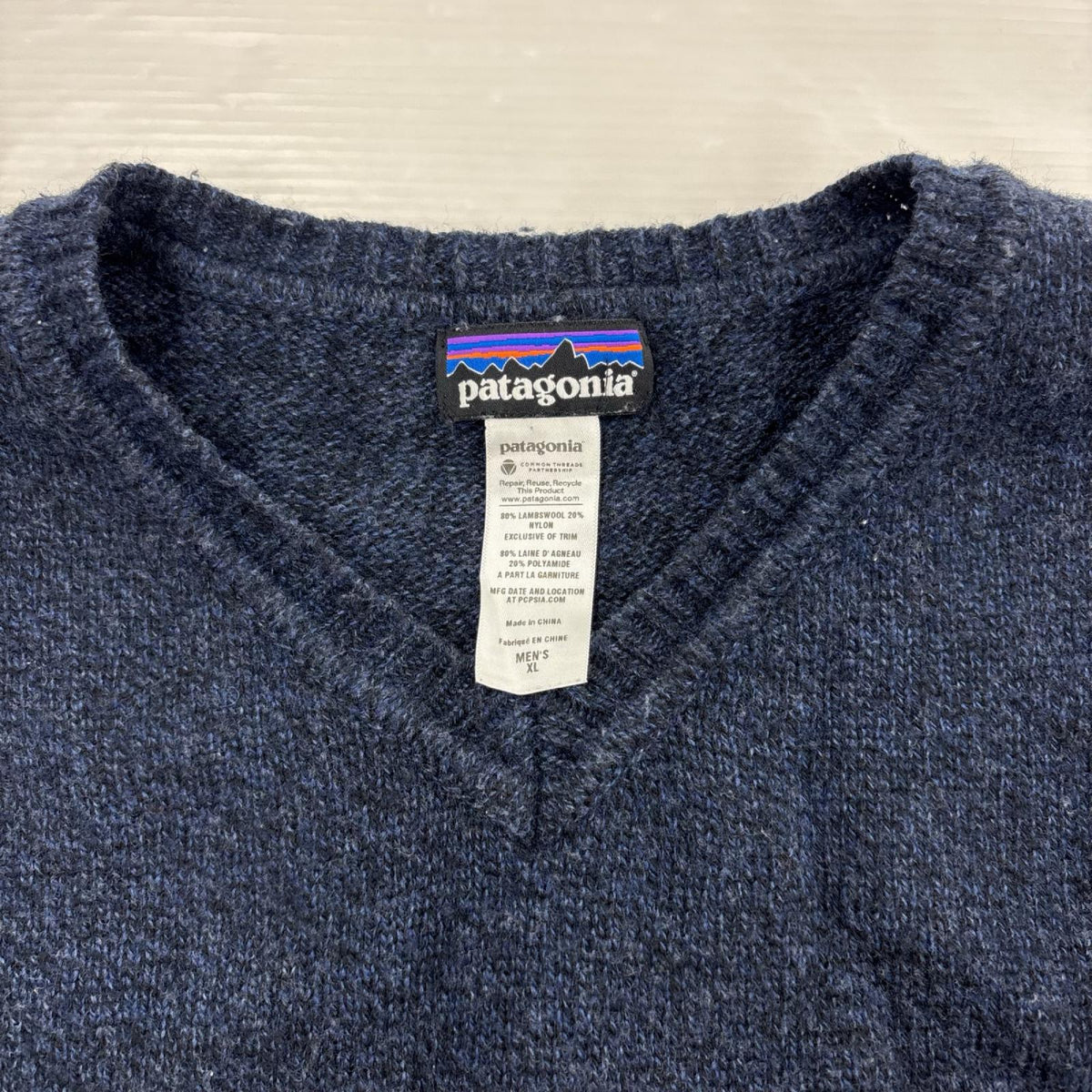 ニット 13年製 Vネックニット 紺 (XL) ネイビー