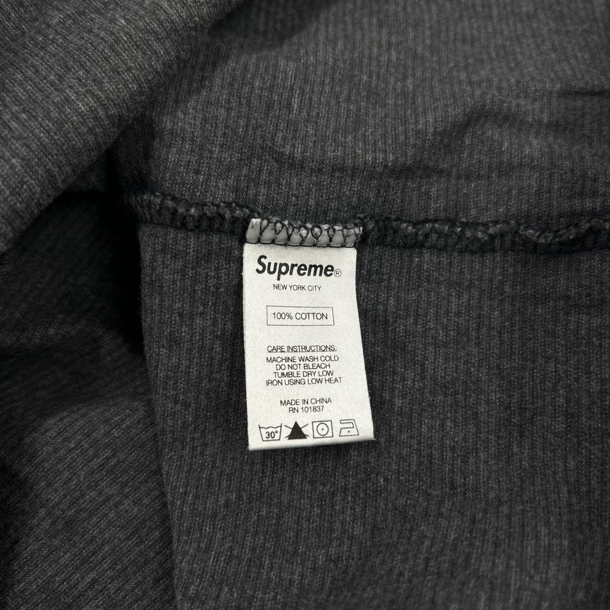 長袖Tシャツ L/S ボーダー チャコール SIZE:M M グレー