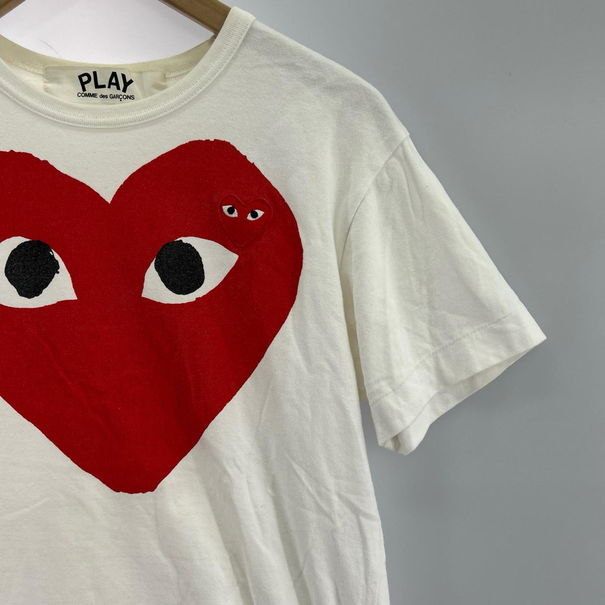 半袖Tシャツ PLAY / 刺繍Tシャツ / S S ホワイト