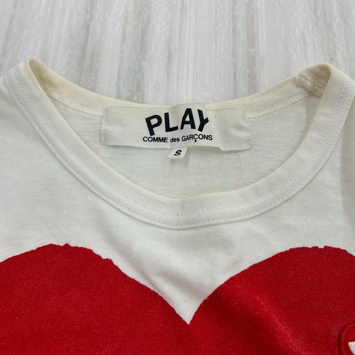 半袖Tシャツ PLAY / 刺繍Tシャツ / S S ホワイト