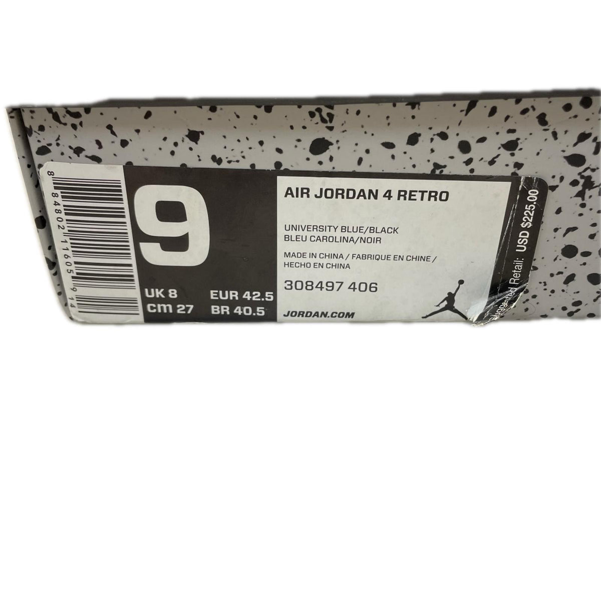 スニーカー NIKE Air Jordan 4 Retro Cactus Jack スニーカー 27cm (US9 UK8 1/2 EU44) ブルー
