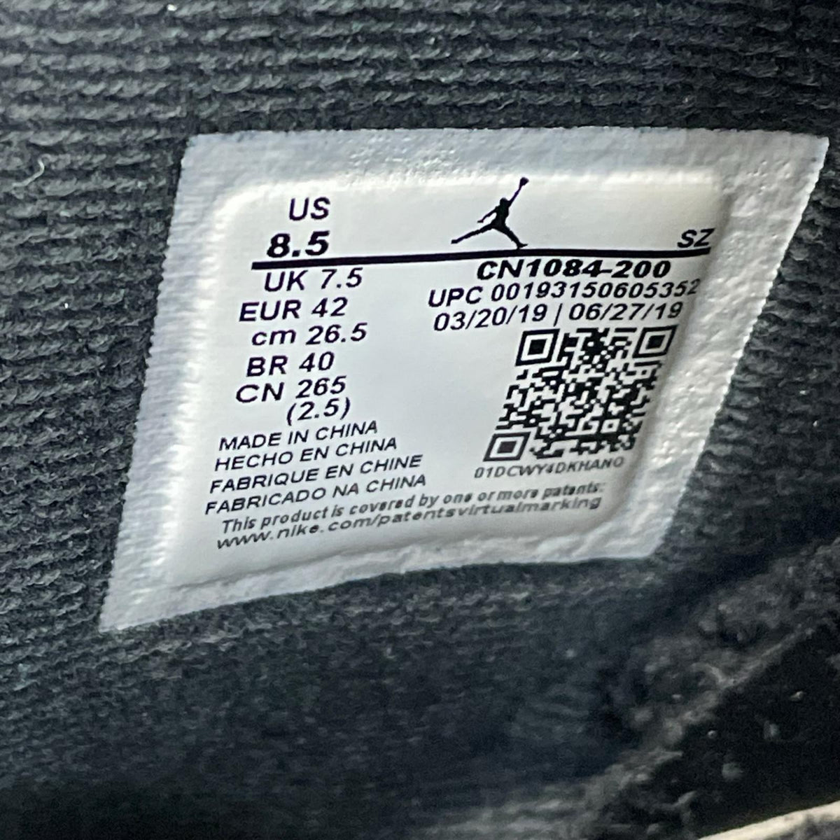 スニーカー NIKE Air Jordan 6 Retro SP スニーカー 26.5cm (US8 1/2 UK8 EU43)